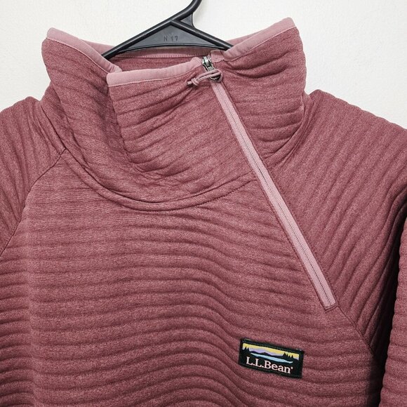 LL BEAN Women’s L Airlight Knit Asymmetrical Quarter-Zip Tunic Pullover XL - Picture 4 of 12